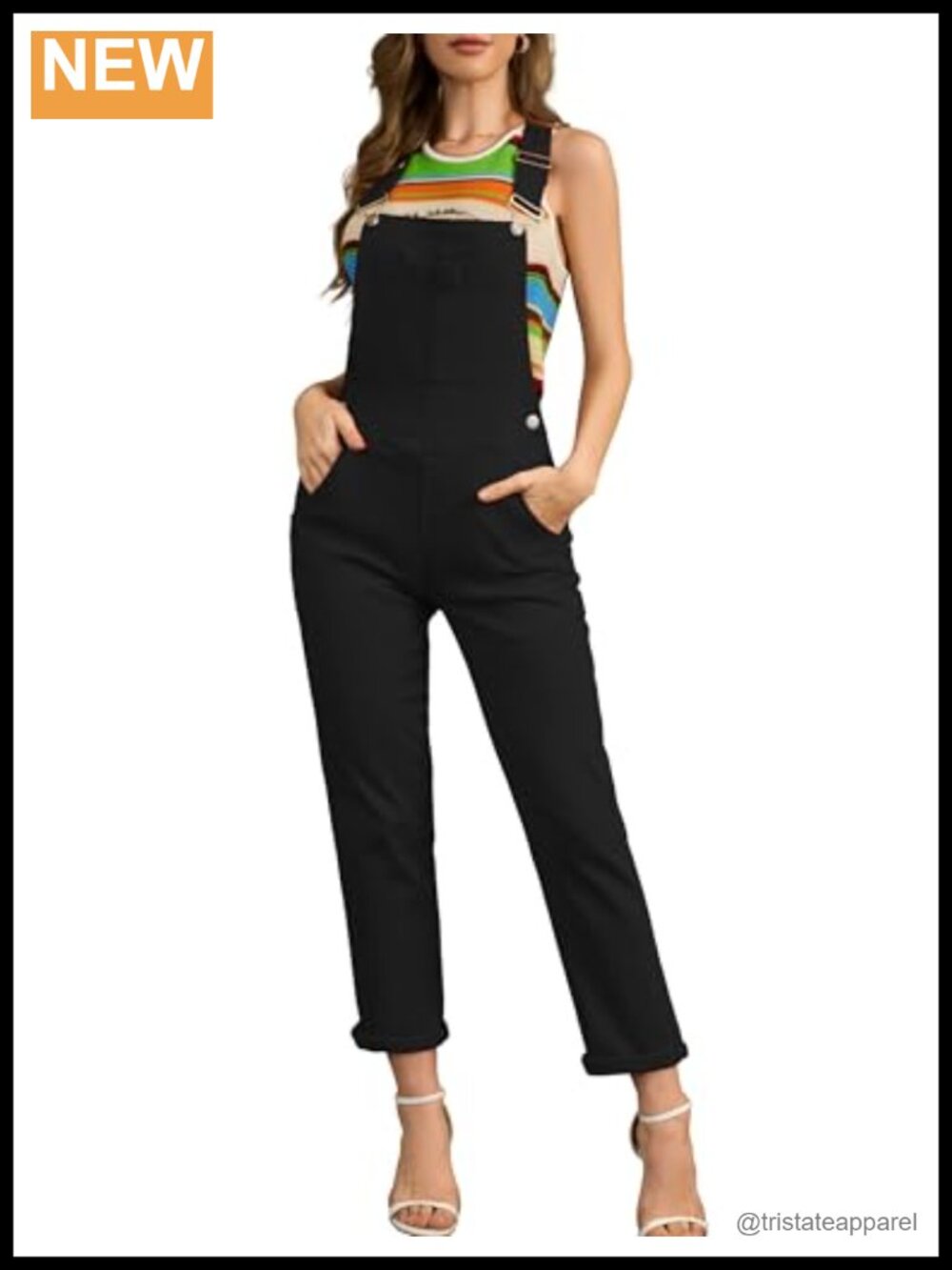 Bib Overalls for Women Adjustable Strap Stretch Denim Jean Jumpsuit Coveralls